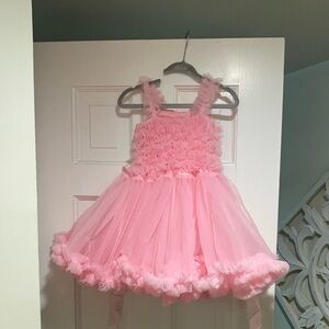 Ruffle Butts Pink Ruffled party dress
